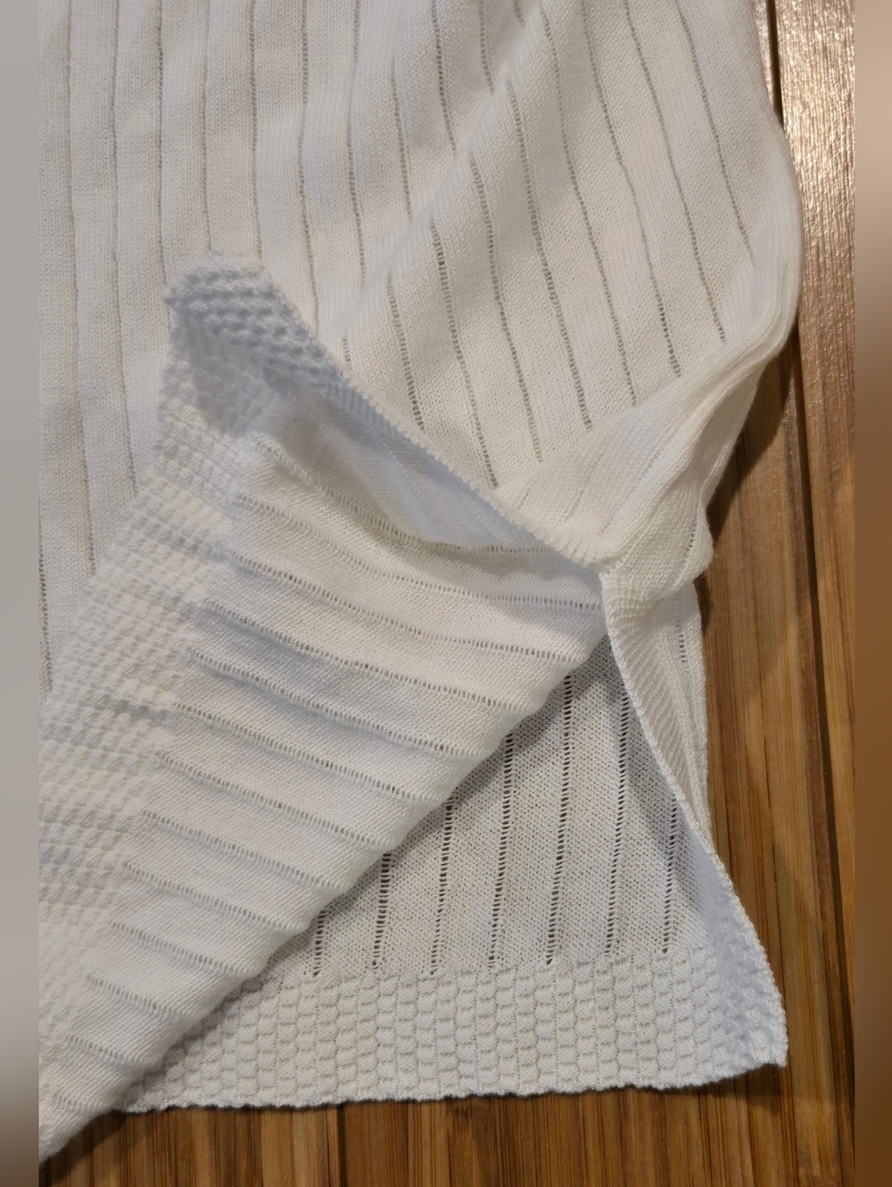 Foxcroft White Ribbed Open-Front Cardigan - Picture 3 of 8